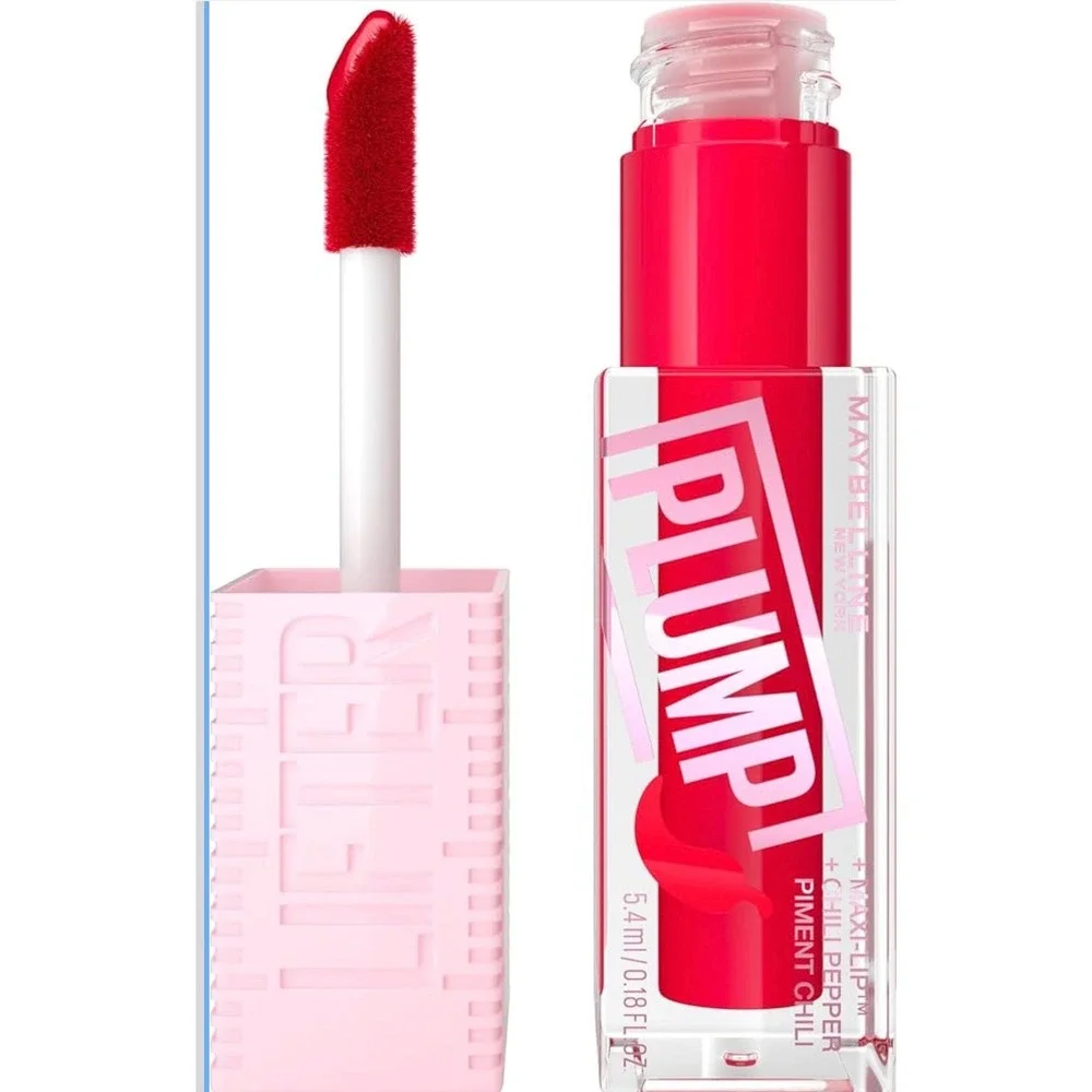 Maybelline Lifter Plump Lip Gloss 004 Red Flag Chili Pepper 0.18oz New